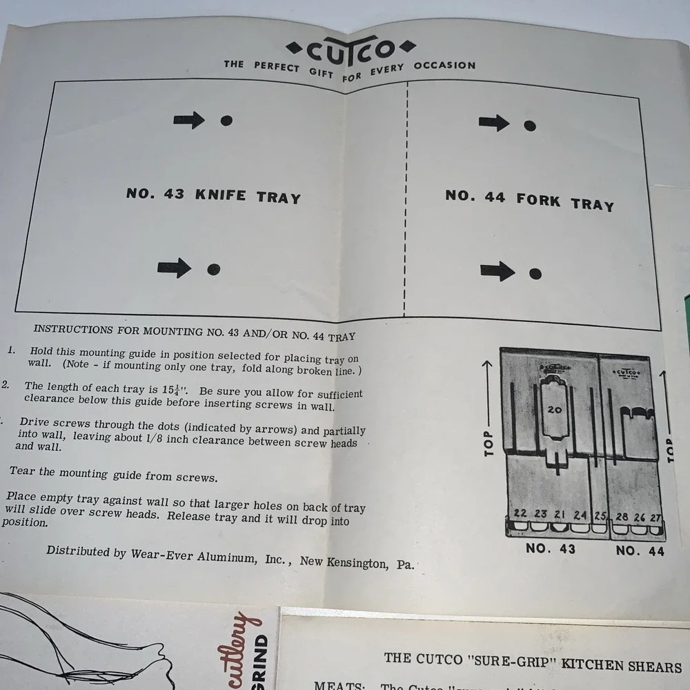 Vintage Carving Booklet - A Carving Guide by Cutco Knives Cutlery 1954